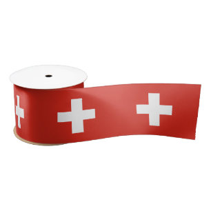 Switzerland Flag Satin Ribbon
