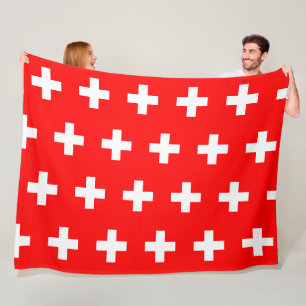Switzerland Flag Schweiz Swiss Europe Patriotic Fleece Blanket