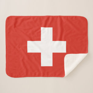 Switzerland Flag Sherpa Blanket