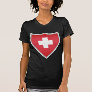 Switzerland Flag Shield T-Shirt