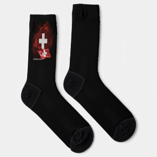 Switzerland flag socks
