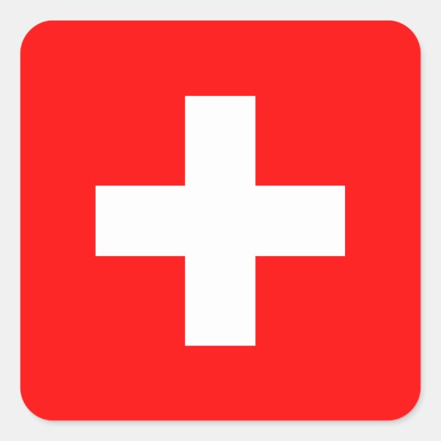 Switzerland Flag Sticker (Front)