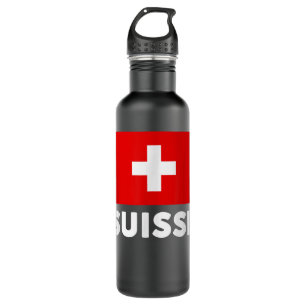 Switzerland Flag Suisse Swiss Schweiz White Red  710 Ml Water Bottle