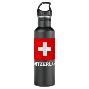 Switzerland Flag Suisse Swiss Schweiz White Red   710 Ml Water Bottle