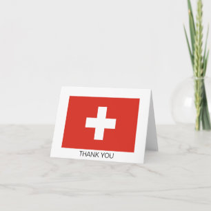 Switzerland Flag Thank You Card