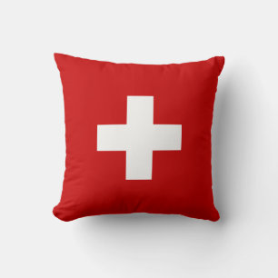 Switzerland flag throw pillow