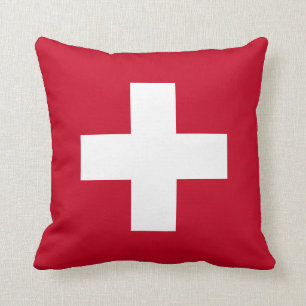 Switzerland Flag Throw Pillow