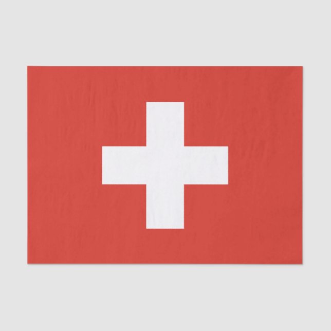 Switzerland Flag Tissue Paper (Front)
