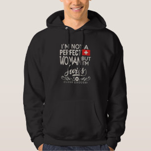Switzerland Flag Woman Swiss Pride Souvenir Hoodie