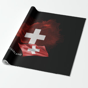 Switzerland flag wrapping paper