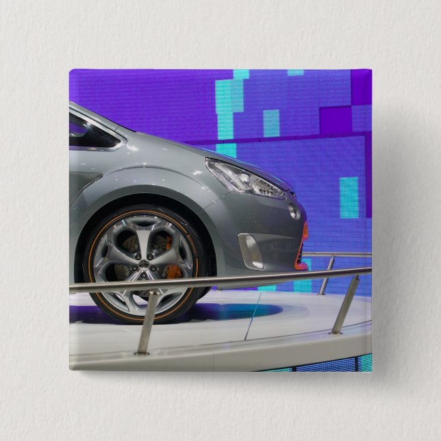 SWITZERLAND, GENEVA: 75th Annual Geneva Auto 5 2 Inch Square Button (Front)