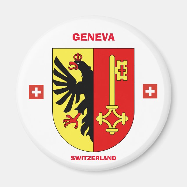 Switzerland: Geneva Coat of Arms Magnet (Front)