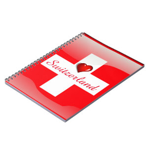 Switzerland glossy flag notebook