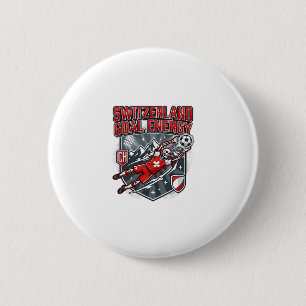 Switzerland Goal Energy Skeleton Striker Nations B 2 Inch Round Button