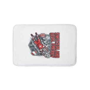 Switzerland Goal Energy Skeleton Striker Nations B Bath Mat