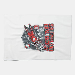 Switzerland Goal Energy Skeleton Striker Nations B Kitchen Towel