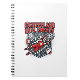 Switzerland Goal Energy Skeleton Striker Nations B Notebook