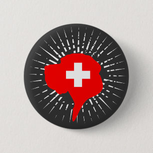 Switzerland Great Dane 2 Inch Round Button