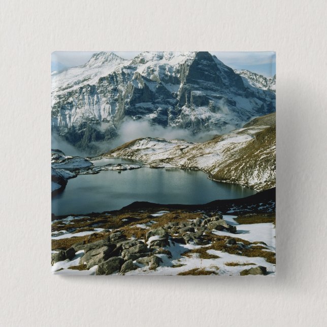 Switzerland, Grindelwald, Bernese Alps, View 2 Inch Square Button (Front)