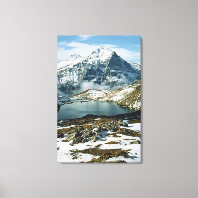 Switzerland, Grindelwald, Bernese Alps, View Canvas Print (Front)