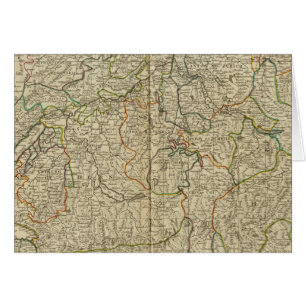 Switzerland Hand coloured Atlas map