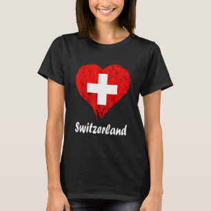 Switzerland Heart Swiss Pride Switzerland Flag Swi T-Shirt
