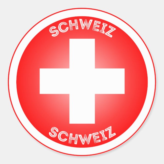 Switzerland Heritage Emblem Classic Round Sticker (Front)