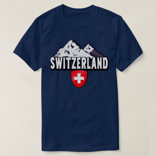 Switzerland Home Mountains Swiss T-Shirt (Design Front)