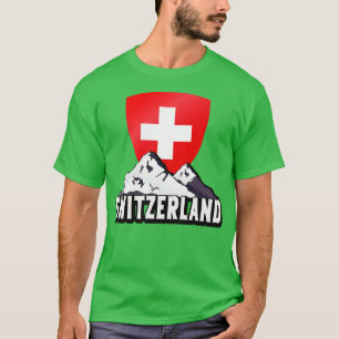 Switzerland Home To Helvetia Mountains Swiss T-Shirt