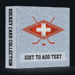Switzerland Ice Hockey Eishockey Binder<br><div class="desc">Customize your own 3 ring sports binder! To customize: Change the text by typing in the boxes to the right side of the binder image. You may need to click on the little thumbnail images below the main image to switch to the spine and front views of the binder, to...</div>