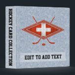 Switzerland Ice Hockey Eishockey Binder<br><div class="desc">Customize your own 3 ring sports binder! To customize: Change the text by typing in the boxes to the right side of the binder image. You may need to click on the little thumbnail images below the main image to switch to the spine and front views of the binder, to...</div>