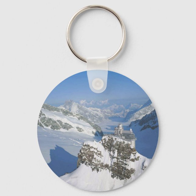 Switzerland, Jungfraujoch, top of Europe Keychain (Front)