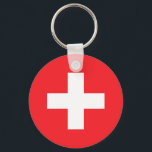 Switzerland Keychain<br><div class="desc">Switzerland Flag Custom round keychain</div>