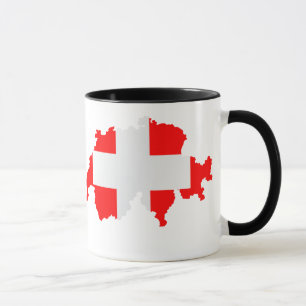 Switzerland map flag mug