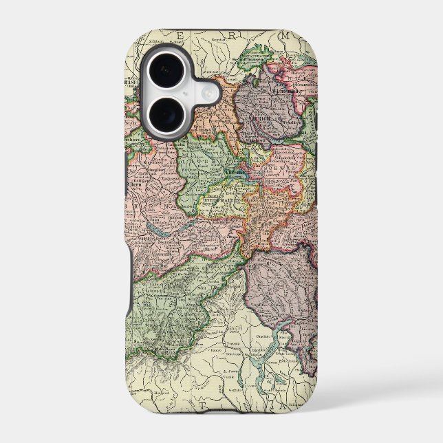 Switzerland Map Vintage iPhone 7 Plus Tough Case (Verso)