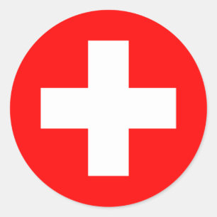 Switzerland National Flag Classic Round Sticker