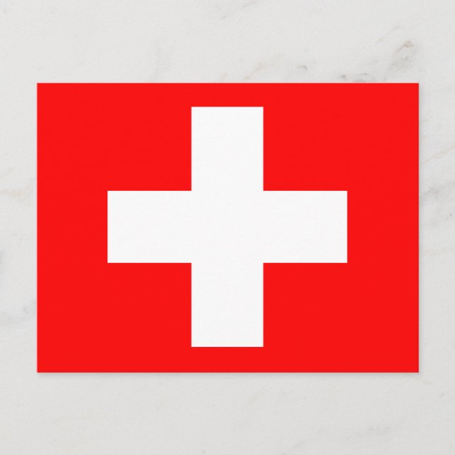 Switzerland National World Flag Postcard (Front)