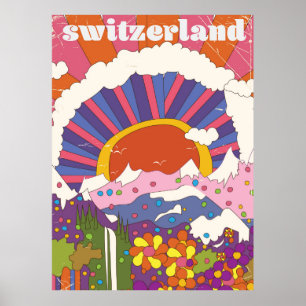 Switzerland Retro travel poster