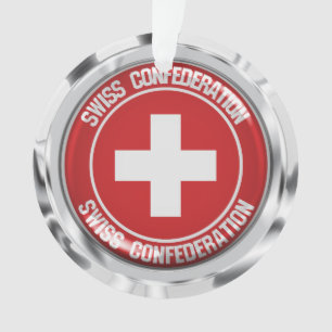 Switzerland Round Emblem Ornament