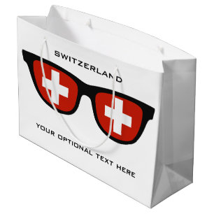 Switzerland Shades custom text & colour gift bag