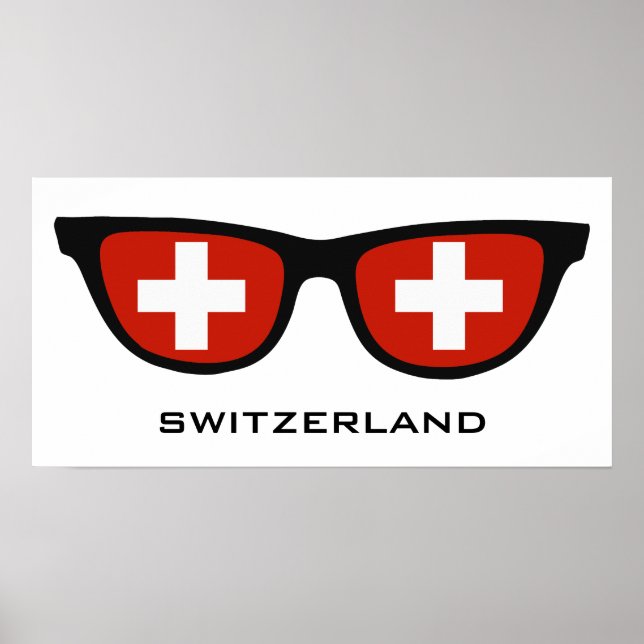 Switzerland Shades custom text & colour poster (Front)