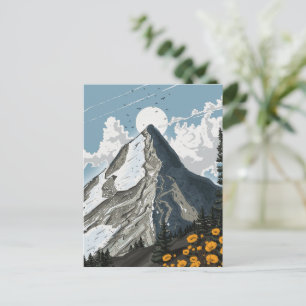 Switzerland Snow Capped Mountain Postcard