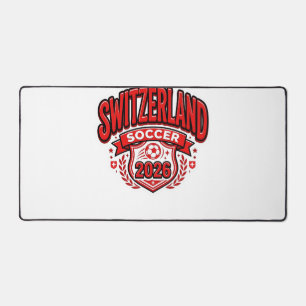 Switzerland Soccer 2026 Soccer Bold Country Typogr Desk Mat
