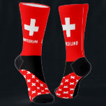 Switzerland Socks, Swiss flag colours / sports Socks<br><div class="desc">Socks: Patriotic Switzerland socks featuring colours of Swiss Flag in fashion styling - love my country,  fathers day,  holiday,  national patriots / sports fan</div>