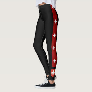 Switzerland stripes flag leggings
