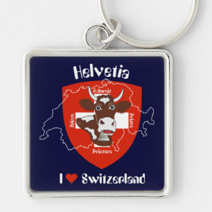 Switzerland Suisse Svizzera Svizra key supporter Keychain