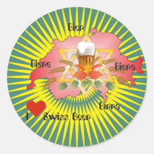 Switzerland - Suisse - Svizzera - Svizra - Switzer Classic Round Sticker