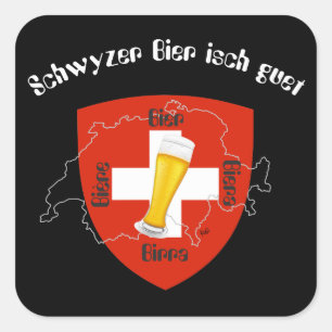 Switzerland - Suisse - Svizzera - Svizra - Switzer Square Sticker