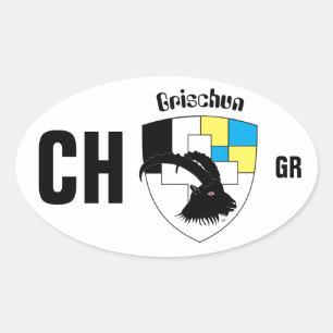 Switzerland Suisse Svizzera Svizra Switzerland Oval Sticker