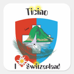 Switzerland Suisse Svizzera Svizra Switzerland Square Sticker